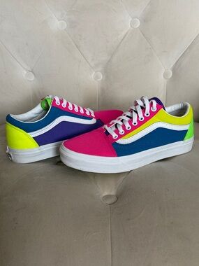 🩷💚VANS Old Skool Colorblock Shoes💛💜💙